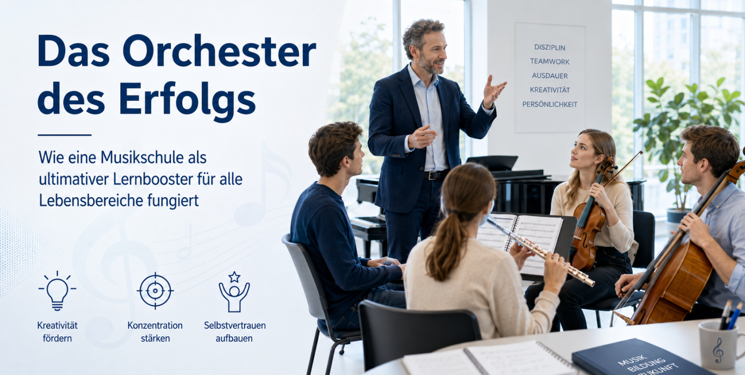 Das Orchester des Erfolgs: Wie eine Musikschule als ultimativer Lernbooster für alle Lebensbereiche fungiert