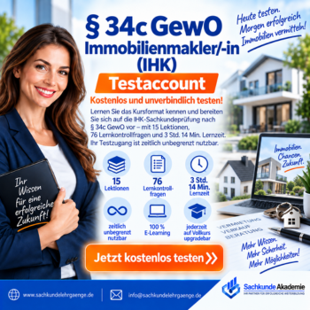 IHK Prüfungsvorbereitungslehrgang · § 34c GewO Immobilienmakler/-in (IHK) - Testaccount